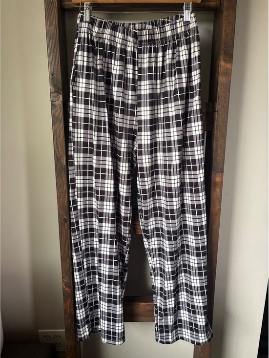 Pants - Black & White Plaid Pants